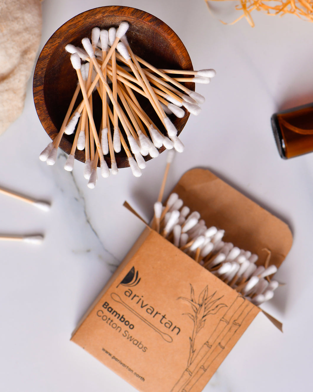 Zero Waste Cotton  Bamboo Earbuds